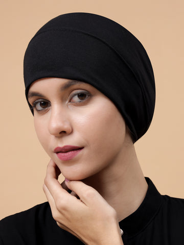 Nabia Black Hijab Cap