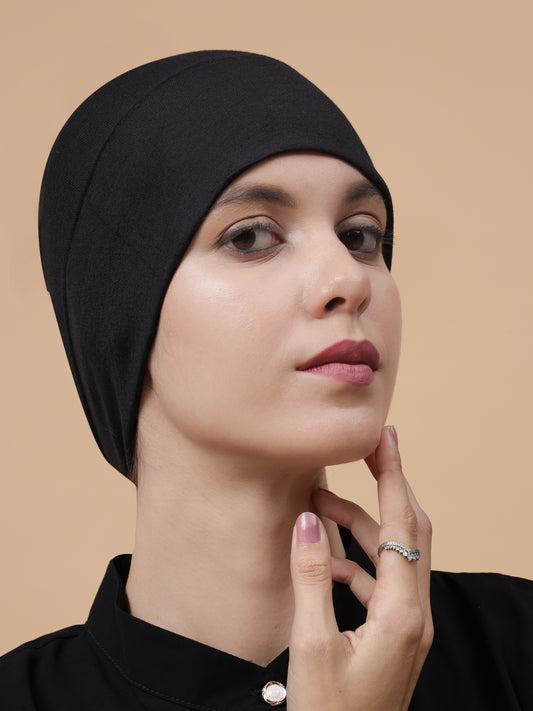 Nabia Black Hijab Cap