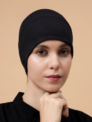 Nabia Black Hijab Cap