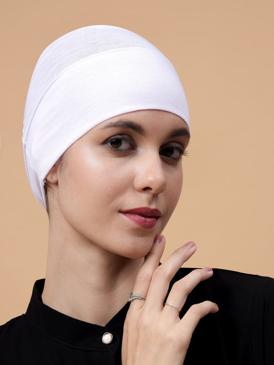 Nabia White Hijab Cap