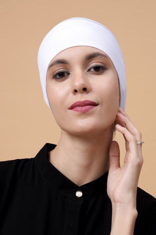 Nabia White Hijab Cap