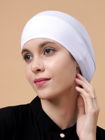 Nabia White Hijab Cap