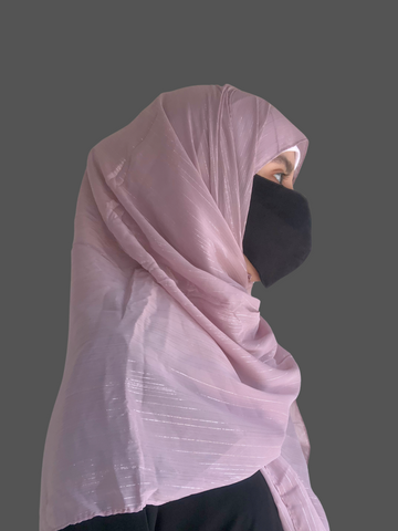 Nabia Lilac Color Chiffon Metallic Women’s Shimmer Hijab