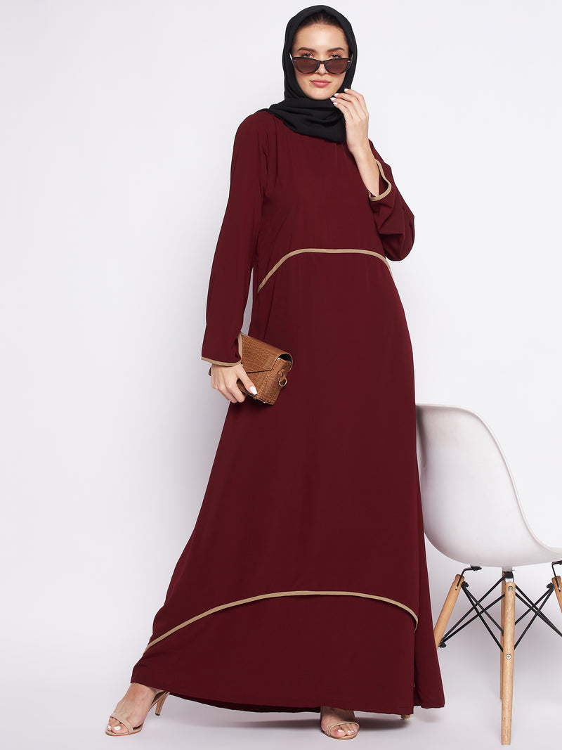 Double colour outlet abaya design